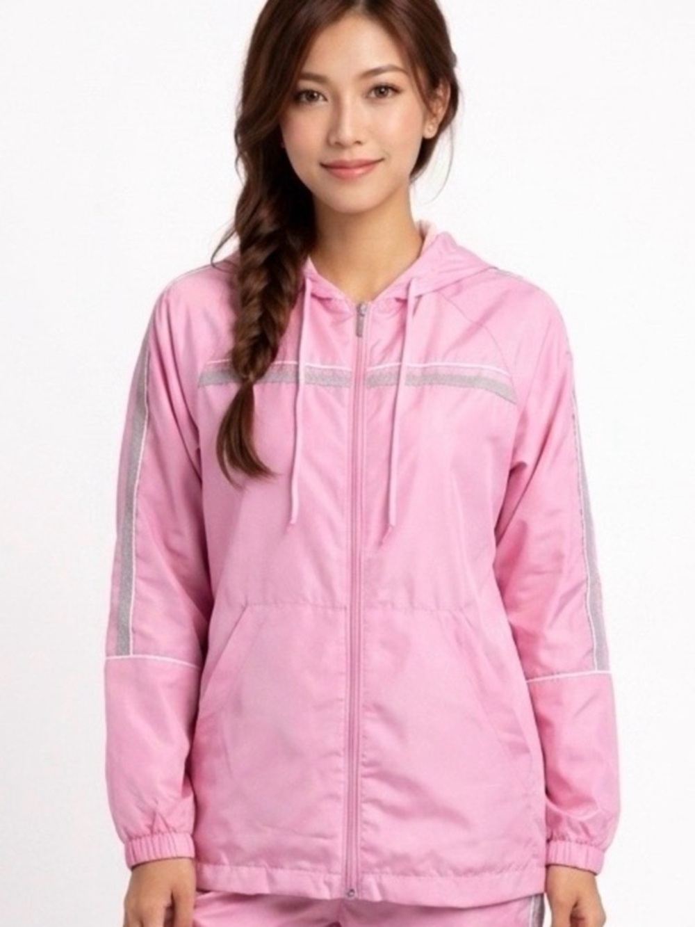 East West Pink Athletic Jacket Size Small